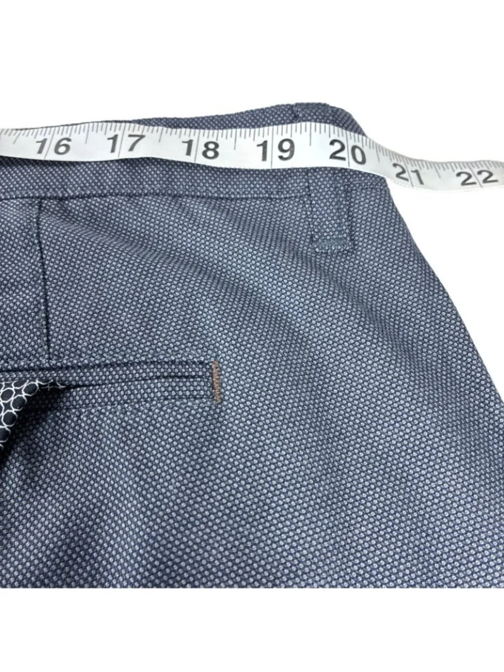 Ted Baker London Mens 40R Dress Pants Slacks Charcoal Gray Textured Floral Trim